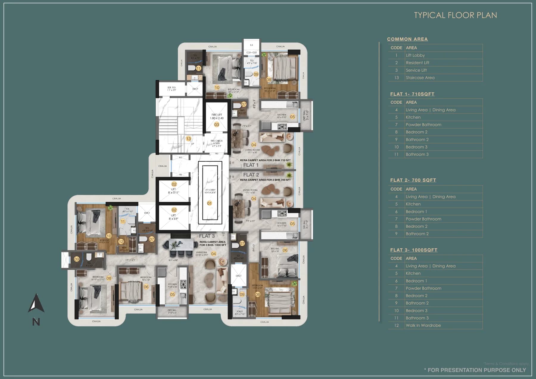 Kamla Iris — 2 BHK floor plan